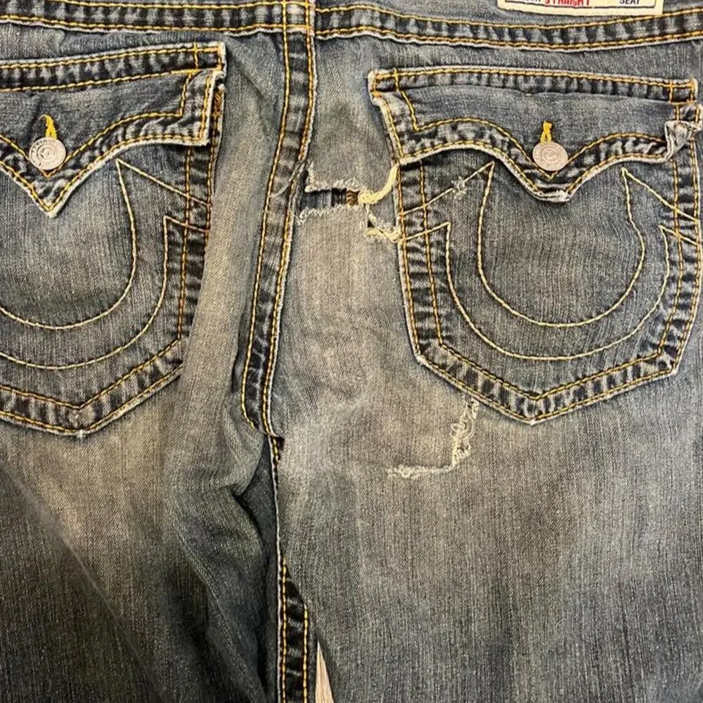 True religion world tour leg jeans in size 38